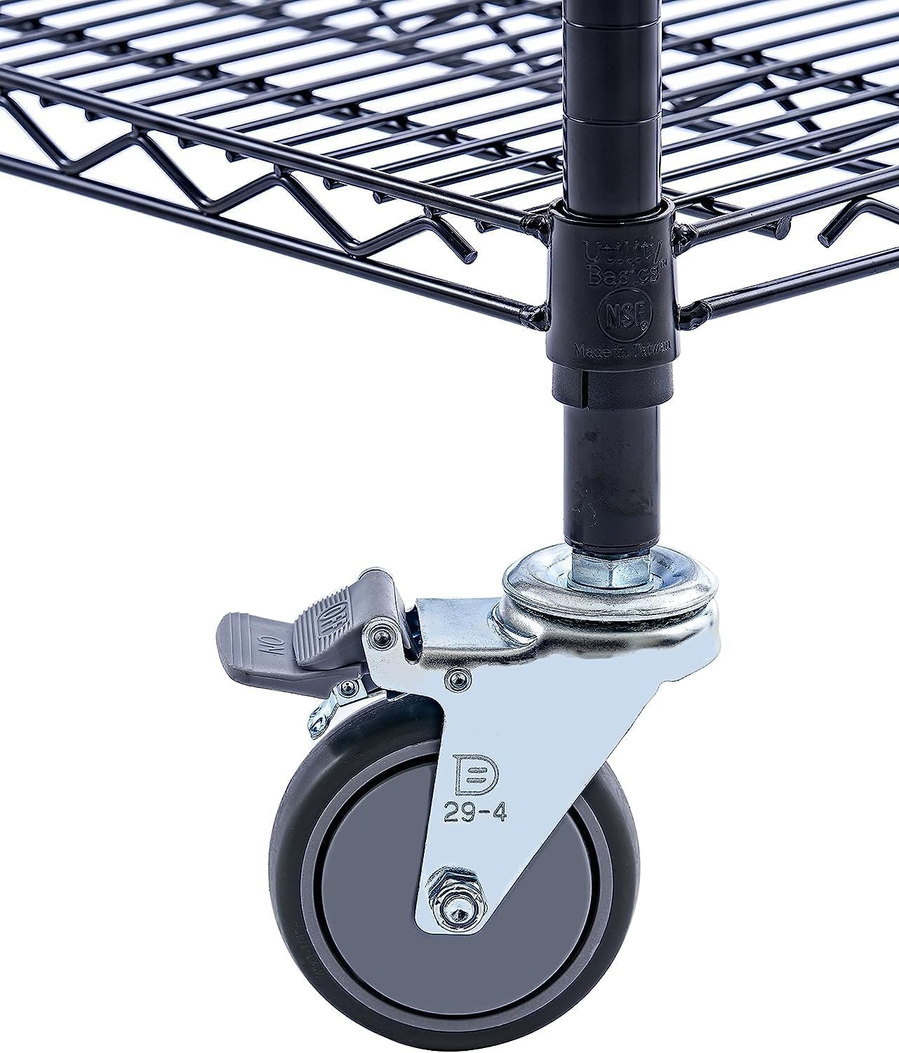 Utility Basics | Black Wire Rack | 5-Tier | 48 x 18 x 72 | Utility shelves | Utility shelving | Utility shelves | Seville Classics | Saferacks | Wire Shelving with Wheels