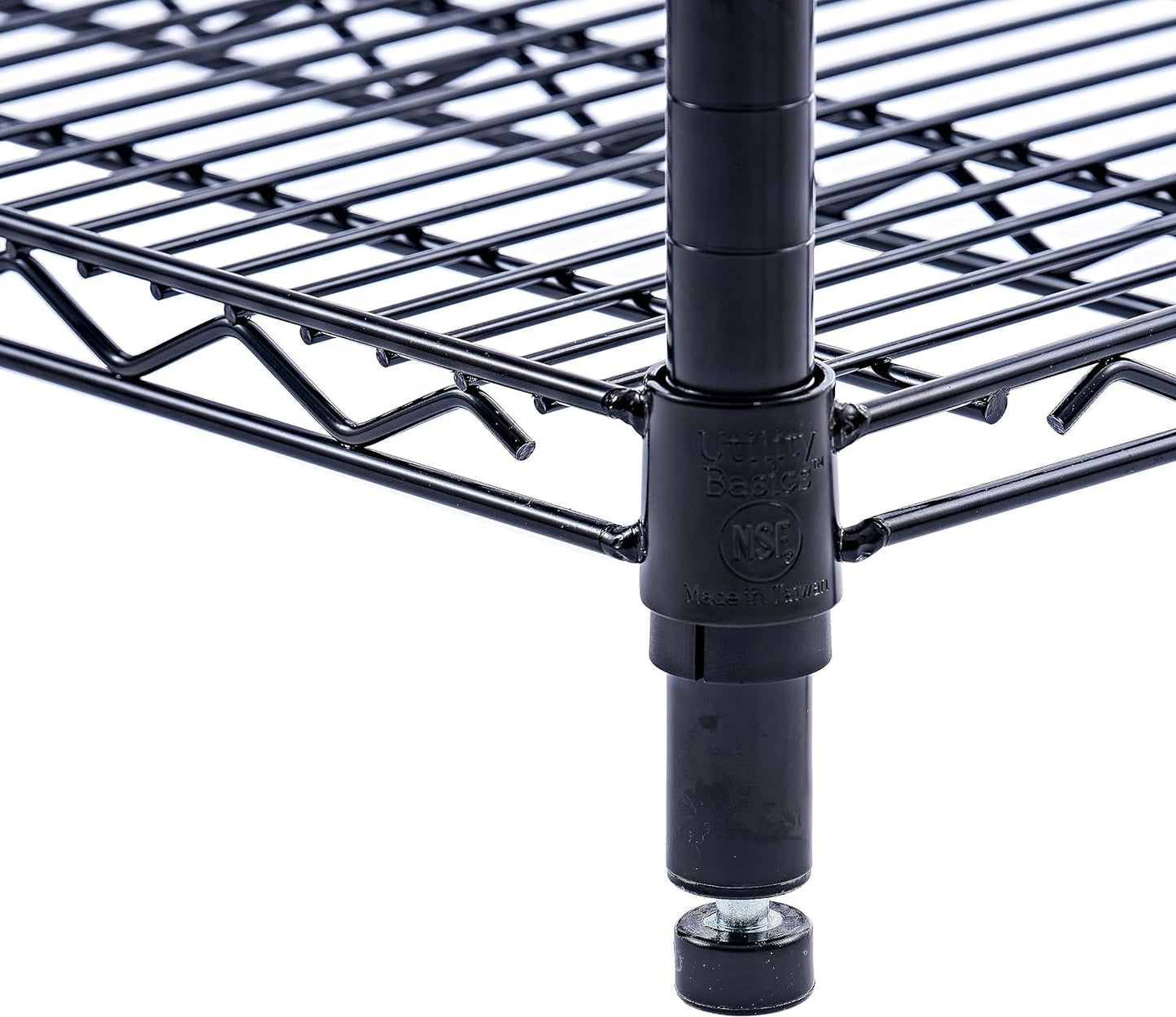 Utility Basics | Black Wire Rack | 5-Tier | 48 x 18 x 72 | Utility shelves | Utility shelving | Utility shelves | Seville Classics | Saferacks | Wire Shelving with Wheels