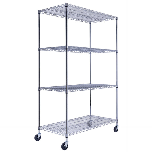 Utility Basics | 48 x 24 x 72  Wire Shelving with wheels | 5-Tier | Saferacks | Seville Classics | Utility shelves | Shelf shelving unit | Shelves Shelf | Shelving Shelf