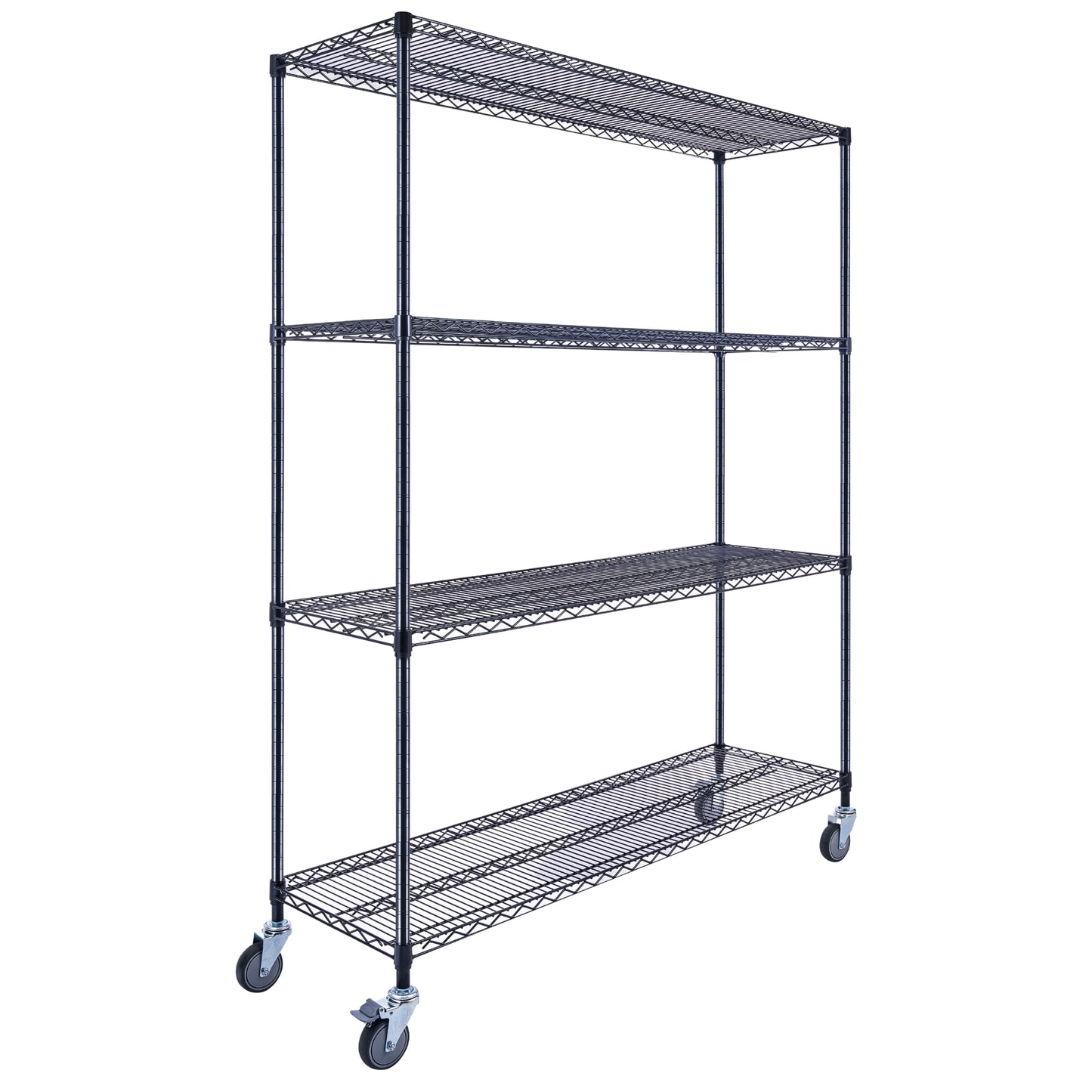 Utility Basics | Chrome Shelving on wheels | 60 x 18 x 72 | Utility shelving | Utility Shelves | Shelves shelf | Saferacks | Seville Classics | Wire Shelving | Wire Racks with Wheels