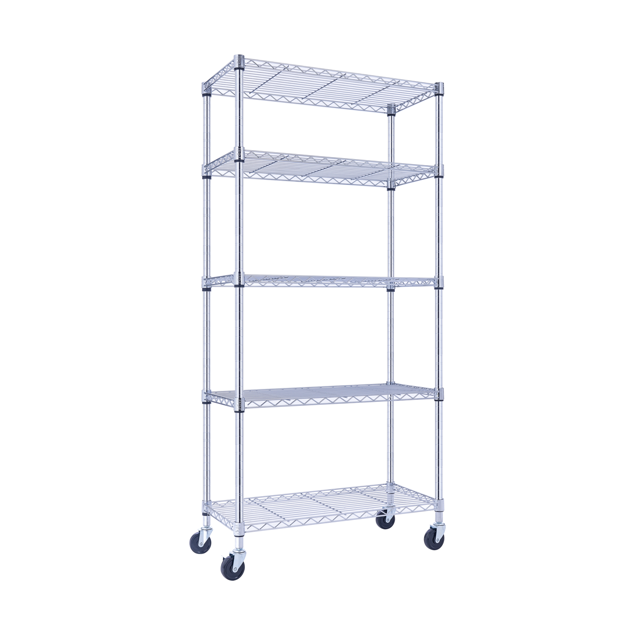 Utility Basics | Chrome Shelving on wheels | 5-Tier | 36 x 14 x 60 | NSF Certified | Seville classics | Saferacks | utility shelving | Shelves shelf | Shelving shelf