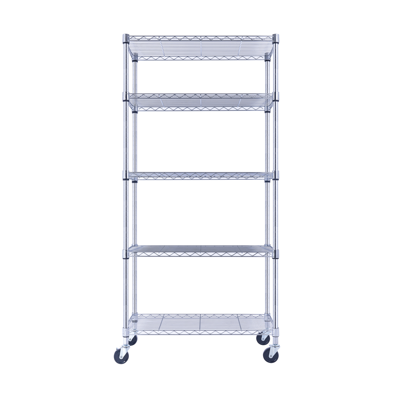 Utility Basics | Chrome Shelving on wheels | 5-Tier | 36 x 14 x 60 | NSF Certified | Seville classics | Saferacks | utility shelving | Shelves shelf | Shelving shelf
