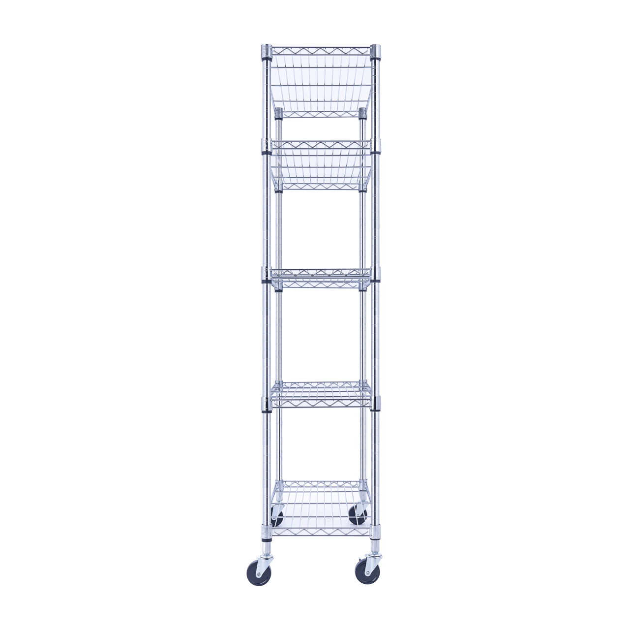 Utility Basics | Chrome Shelving on wheels | 5-Tier | 36 x 14 x 60 | NSF Certified | Seville classics | Saferacks | utility shelving | Shelves shelf | Shelving shelf