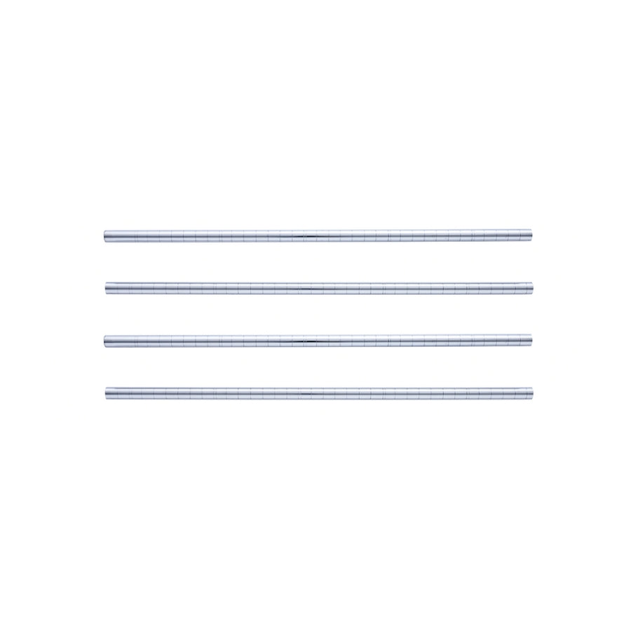 Chrome Shelving Poles 72" Height - 4 Bottom Halves