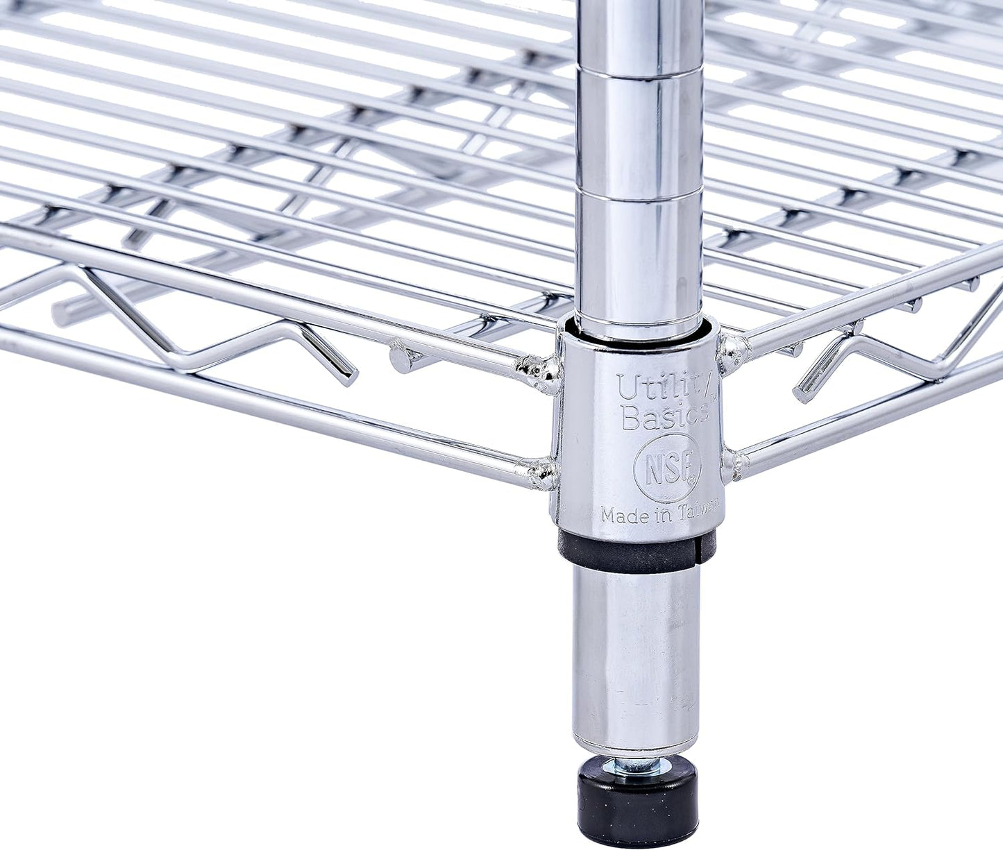 Utility Basics | Chrome Shelving On Wheels | 60 x 24 x 72 Shelving | 4-Tier | NSF | Seville Classics | Saferacks | Utility shelving | Storage shelving on wheels | Wire Shelving with Wheels | Wire Racks with Wheels