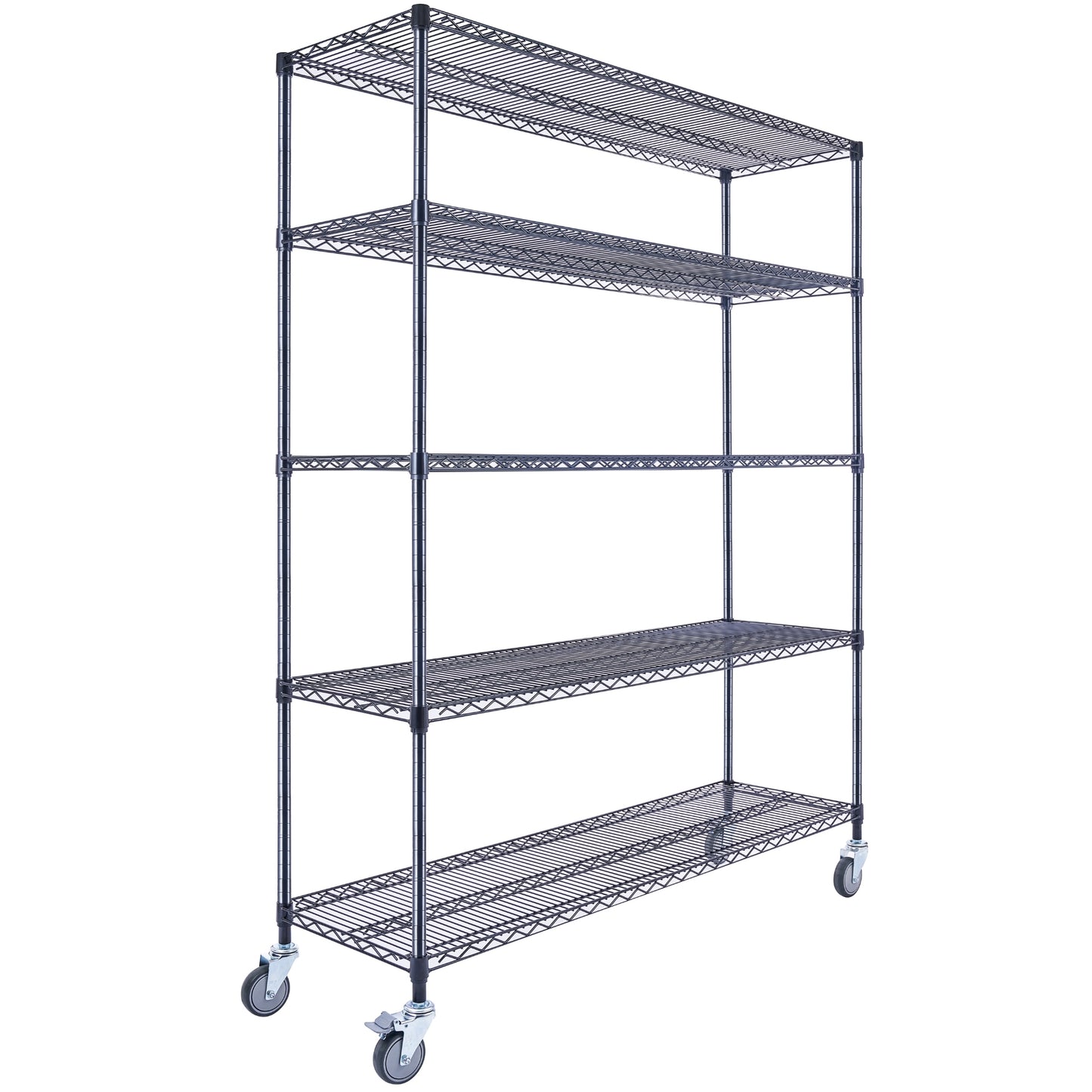 Utility Basics | Chrome Shelving on wheels | 60 x 18 x 72 | Utility shelving | Utility Shelves | Shelves shelf | Saferacks | Seville Classics | Wire Shelving | Wire Racks with Wheels
