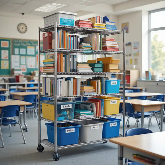 Storage rack for schools