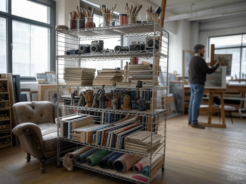 Wire Rack Design Wire Racks with Wheels for Office Storage | Utility Basics