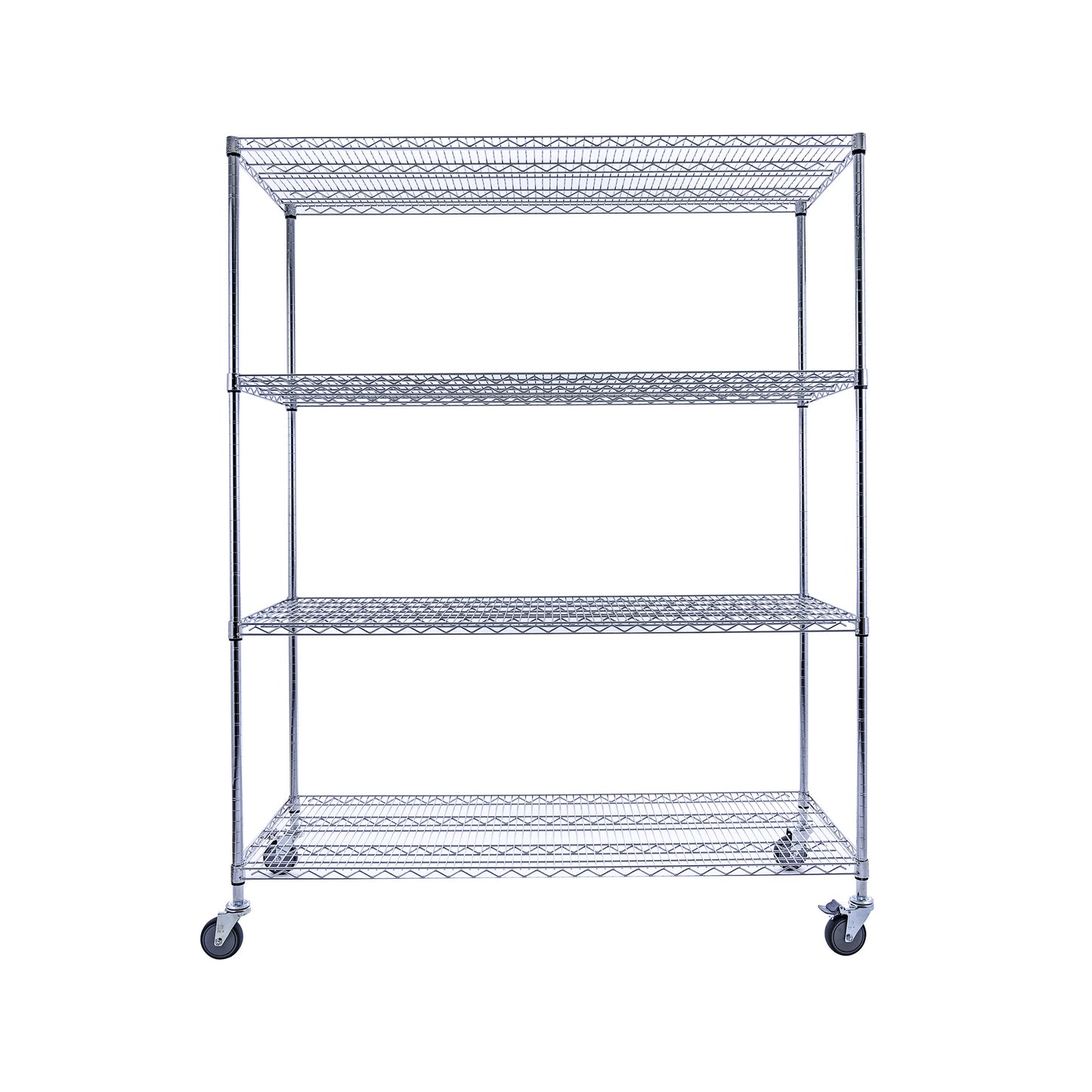 Utility Basics | PREMIUM Wire Shelving Rack | 4-Tier | 60" x 24" x 72" | Chrome