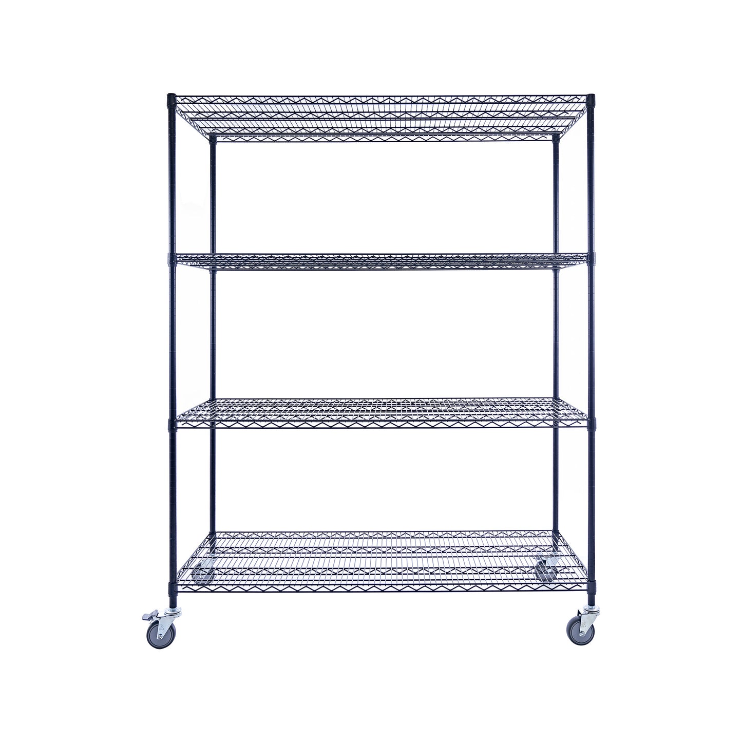 Utility Basics | PREMIUM Wire Shelving Rack | 4-Tier | 60" x 24" x 72" | Black