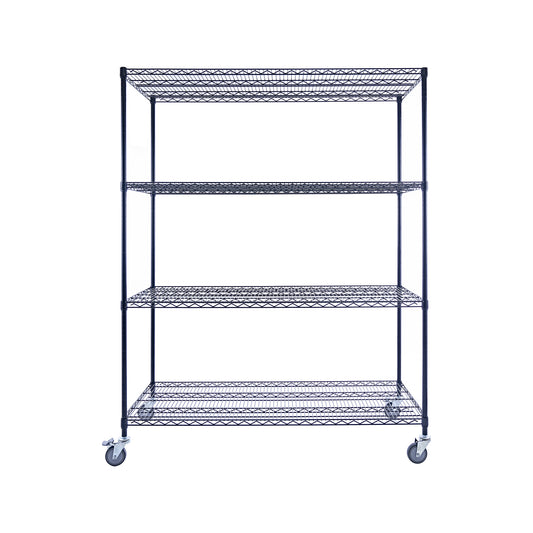 Utility Basics | PREMIUM Wire Shelving Rack | 4-Tier | 60" x 24" x 72" | Black