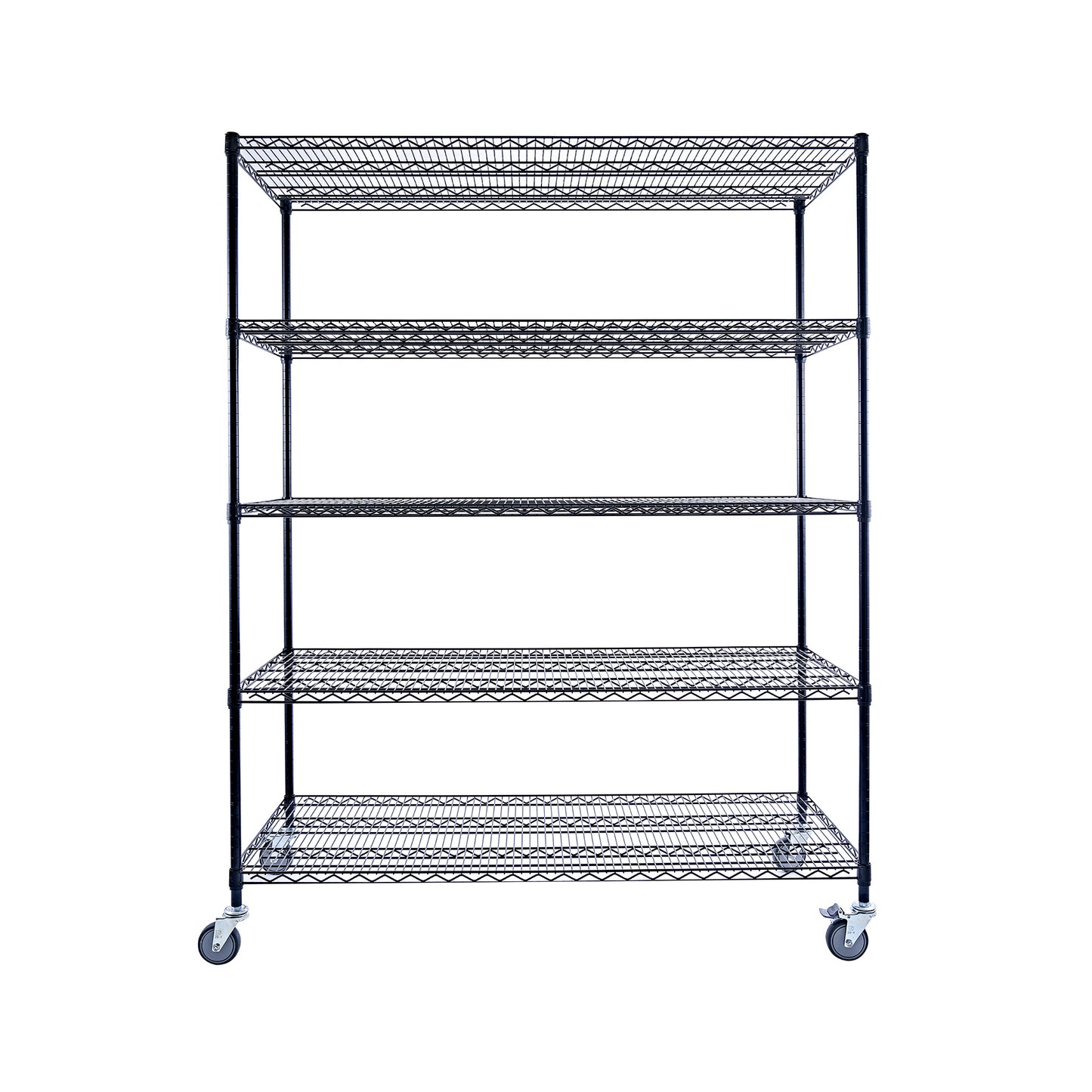 Utility Basics | PREMIUM Wire Shelving Rack | 5-Tier | 60" x 24" x 72" | Black