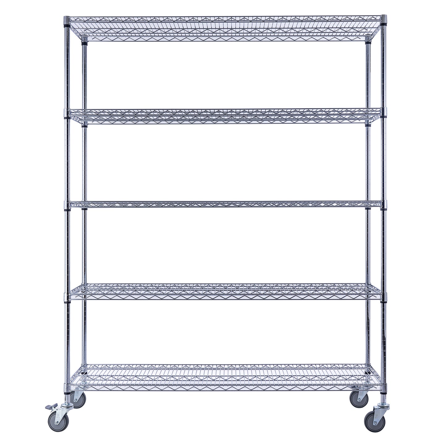 Utility Basics | PREMIUM Wire Shelving Rack | 5-Tier | 60" x 18" x 72" | Chrome