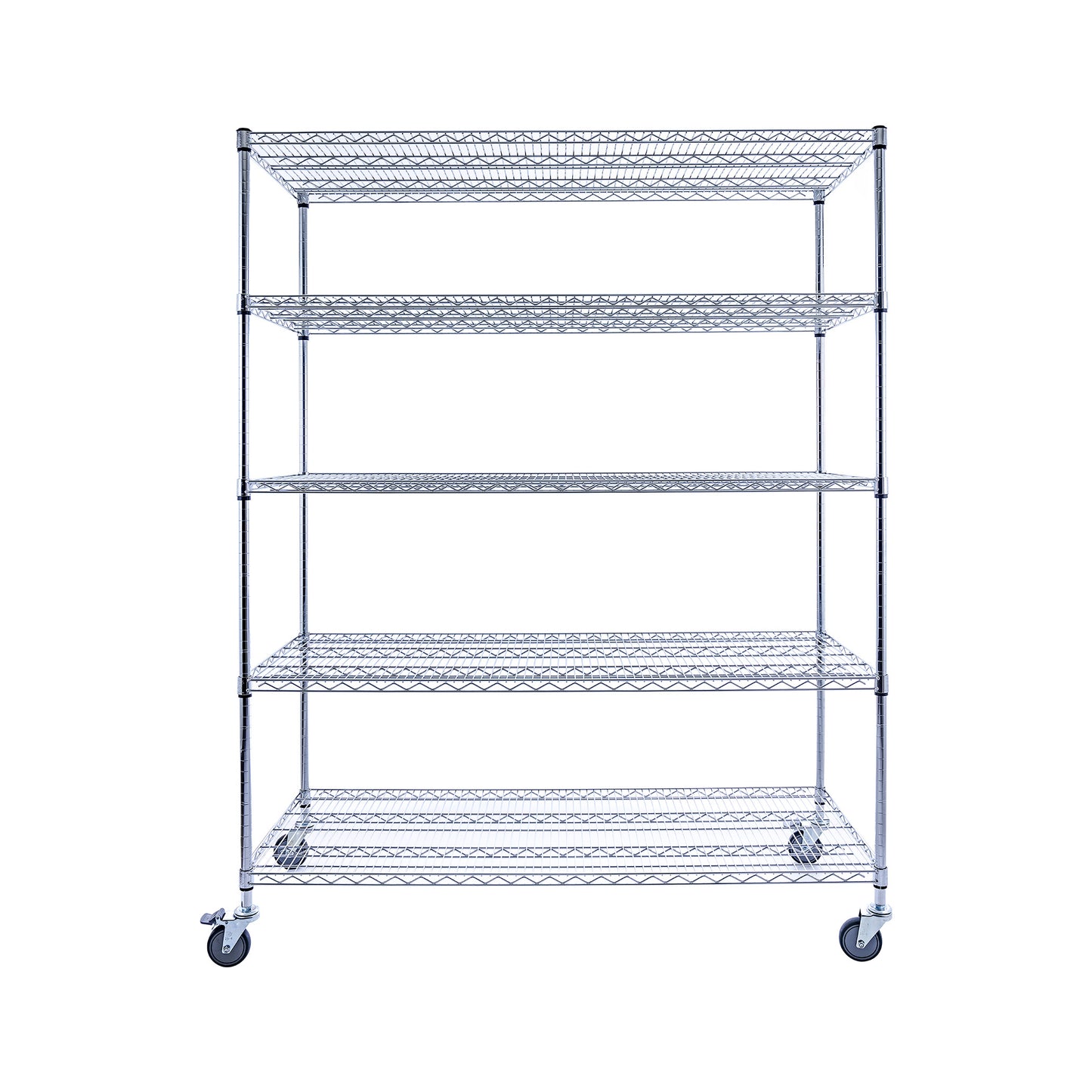 Utility Basics | PREMIUM Wire Shelving Rack | 5-Tier | 60" x 24" x 72" | Chrome