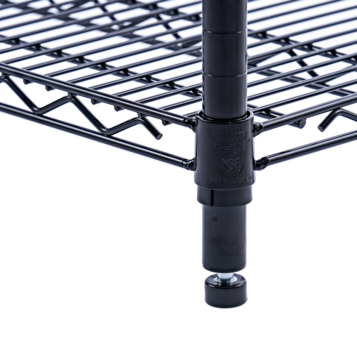 Utility Basics | Wire Shelving Rack | 5-Tier | 60 x 24 x 72 wire shelving | Black | Saferacks | Seville Classics | Utility shelving | Shelves shelf | Wire Shelving with Wheels | Wire Shelving