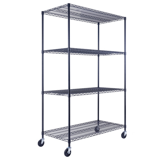 Utility Basics | 48 x 24 x 72  Wire Shelving with wheels | 5-Tier | Saferacks | Seville Classics | Utility shelves | Shelf shelving unit | Shelves Shelf | Shelving Shelf