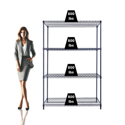 Utility Basics | 48 x 24 x 72  Wire Shelving with wheels | 5-Tier | Saferacks | Seville Classics | Utility shelves | Shelf shelving unit | Shelves Shelf | Shelving Shelf