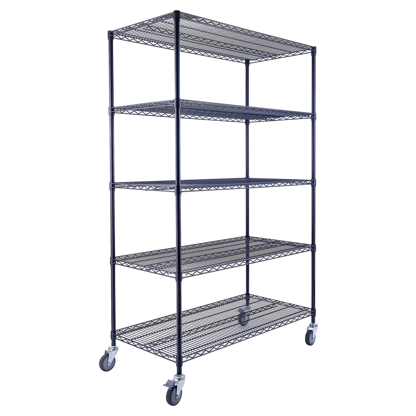Utility Basics | 48 x 24 x 72  Wire Shelving with wheels | 5-Tier | Saferacks | Seville Classics | Utility shelves | Shelf shelving unit | Shelves Shelf | Shelving Shelf