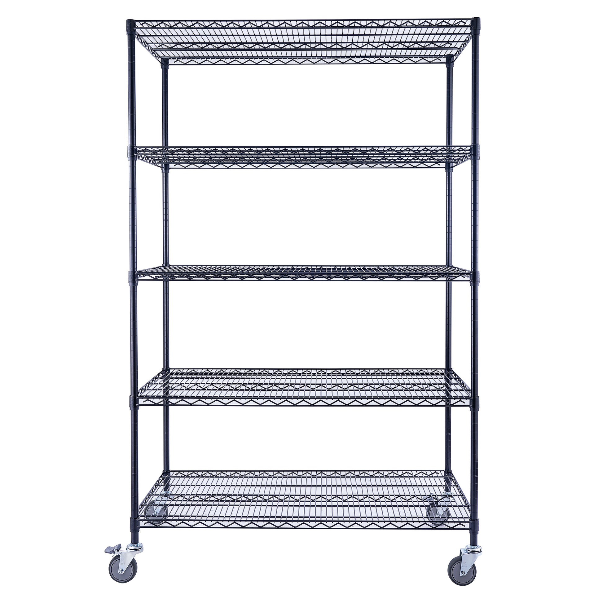 Utility Basics | 48 x 24 x 72  Wire Shelving with wheels | 5-Tier | Saferacks | Seville Classics | Utility shelves | Shelf shelving unit | Shelves Shelf | Shelving Shelf