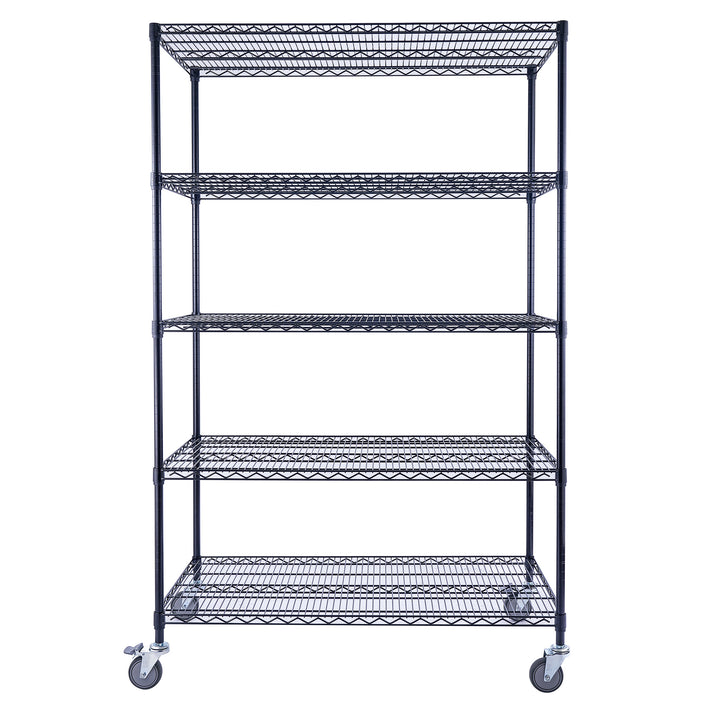 Utility Basics | 48 x 24 x 72  Wire Shelving with wheels | 5-Tier | Saferacks | Seville Classics | Utility shelves | Shelf shelving unit | Shelves Shelf | Shelving Shelf
