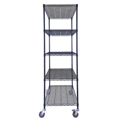 Utility Basics | 48 x 24 x 72  Wire Shelving with wheels | 5-Tier | Saferacks | Seville Classics | Utility shelves | Shelf shelving unit | Shelves Shelf | Shelving Shelf