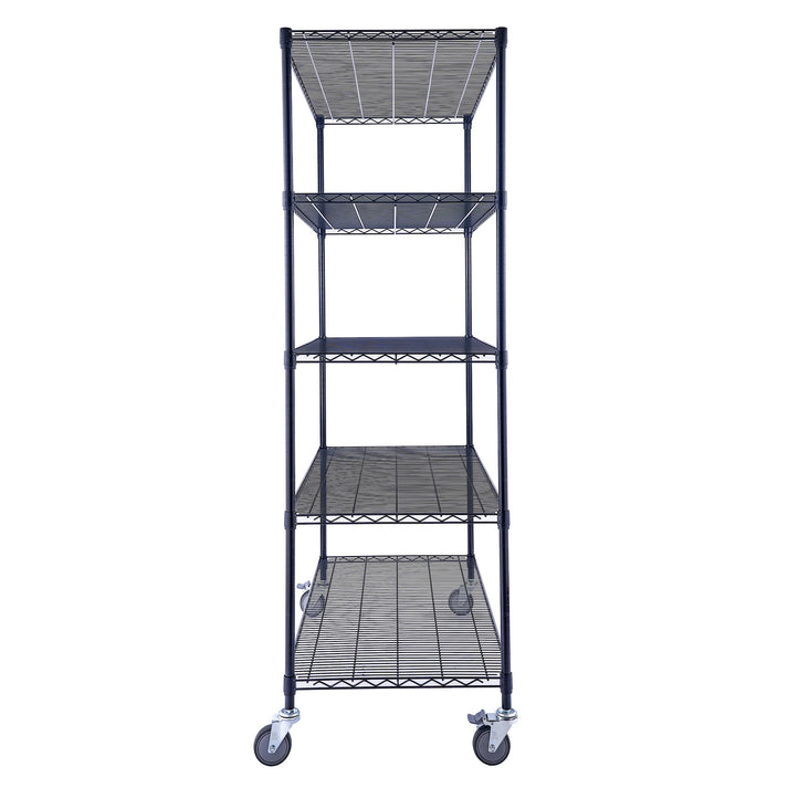 Utility Basics | 48 x 24 x 72  Wire Shelving with wheels | 5-Tier | Saferacks | Seville Classics | Utility shelves | Shelf shelving unit | Shelves Shelf | Shelving Shelf