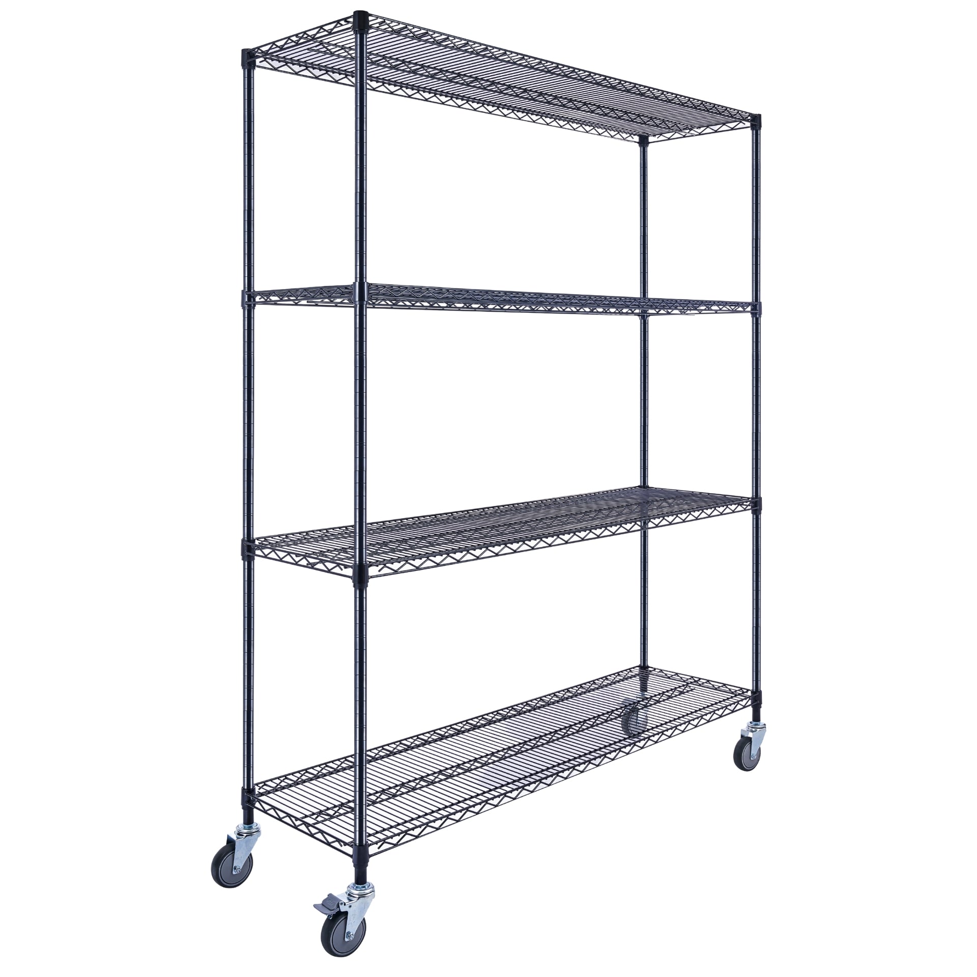 Utility Basics | Chrome Shelving on wheels | 60 x 18 x 72 | Utility shelving | Utility Shelves | Shelves shelf | Saferacks | Seville Classics | Wire Shelving | Wire Racks with Wheels