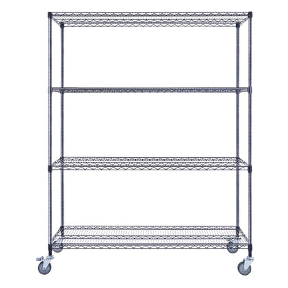 Utility Basics | Chrome Shelving on wheels | 60 x 18 x 72 | Utility shelving | Utility Shelves | Shelves shelf | Saferacks | Seville Classics | Wire Shelving | Wire Racks with Wheels