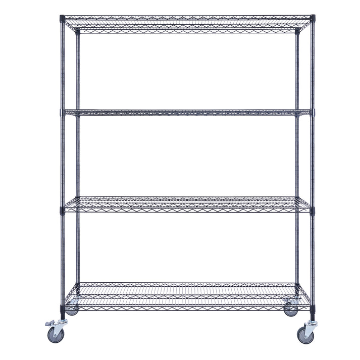 Utility Basics | Chrome Shelving on wheels | 60 x 18 x 72 | Utility shelving | Utility Shelves | Shelves shelf | Saferacks | Seville Classics | Wire Shelving | Wire Racks with Wheels