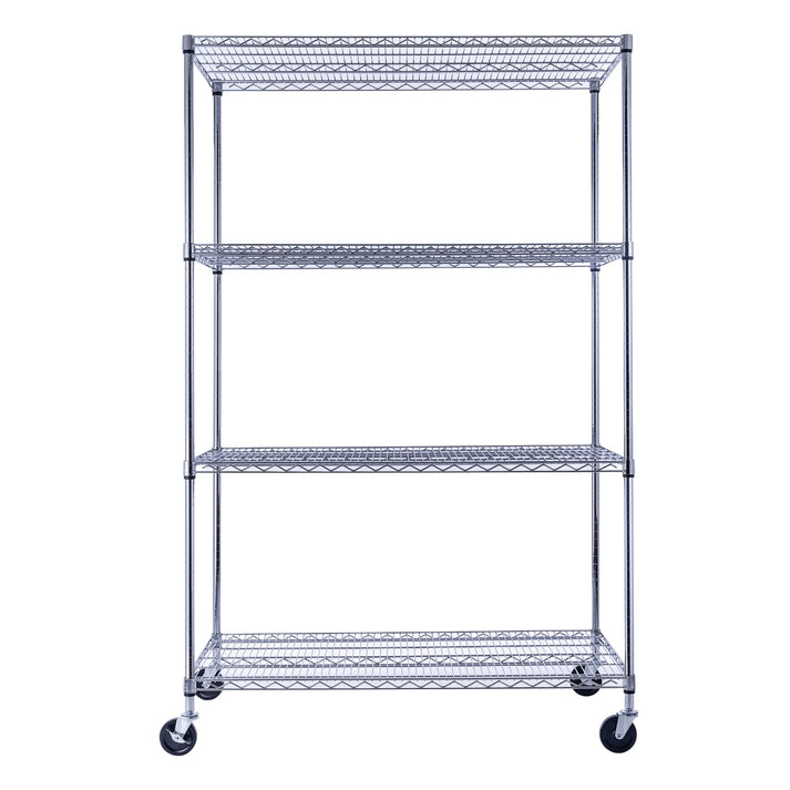 Utility Basics | 48 x 24 x 72  Wire Shelving with wheels | 5-Tier | Saferacks | Seville Classics | Utility shelves | Shelf shelving unit | Shelves Shelf | Shelving Shelf