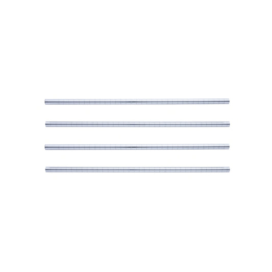Chrome Shelving Poles 72" Height - 4 Bottom Halves