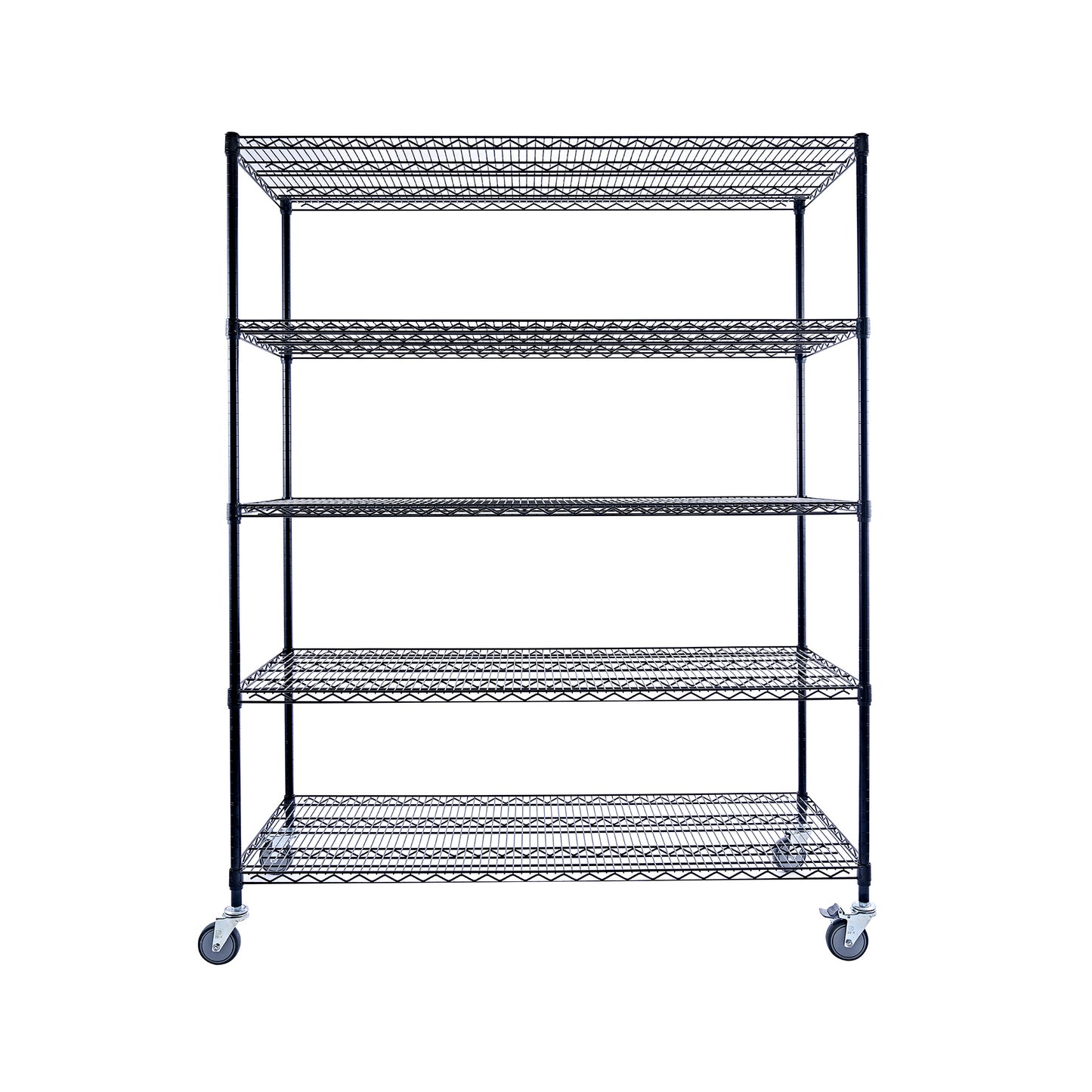 Utility Basics | Wire Shelving Rack | 5-Tier | 60 x 24 x 72 wire shelving | Black | Saferacks | Seville Classics | Utility shelving | Shelves shelf | Wire Shelving with Wheels | Wire Shelving