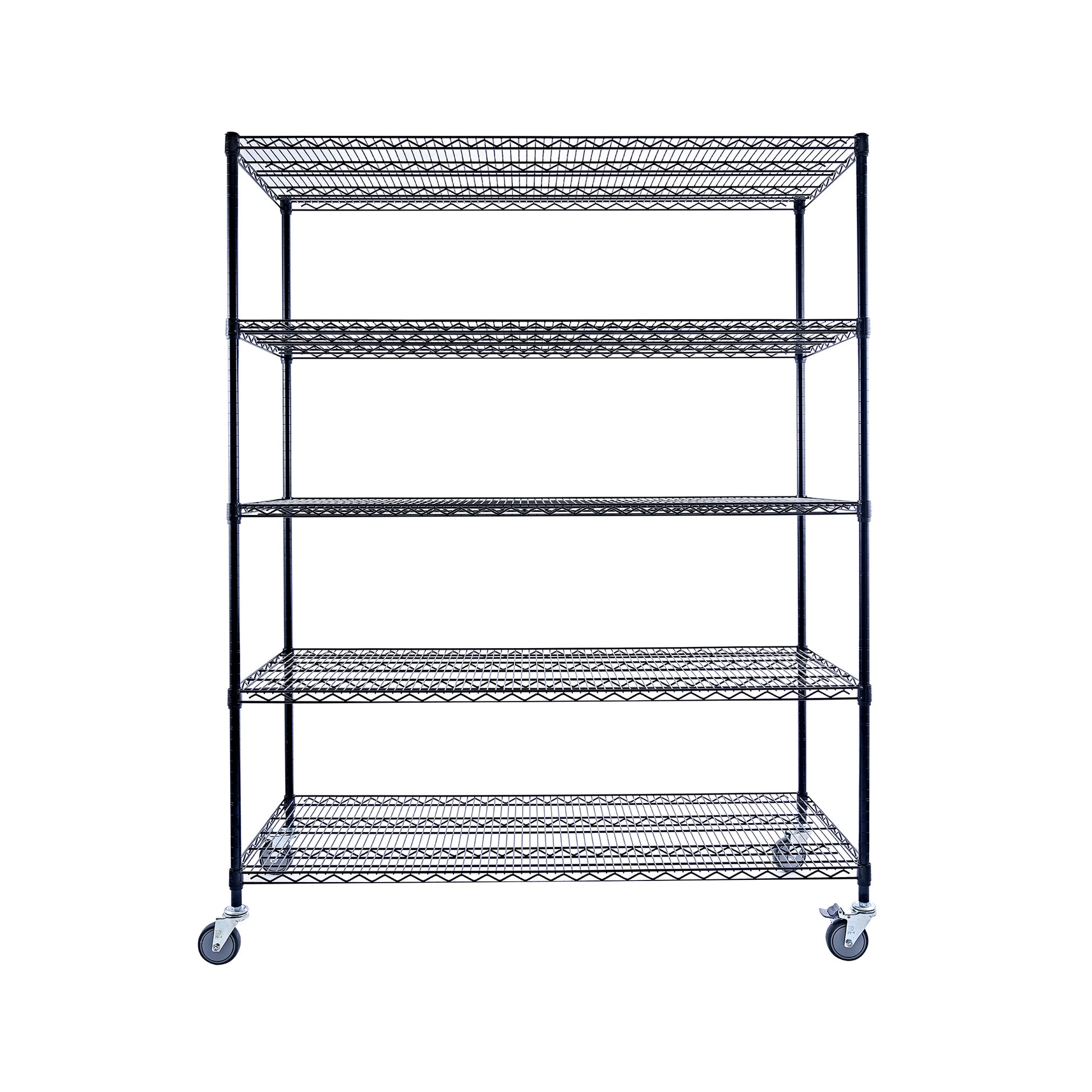 Utility Basics | Wire Shelving Rack | 5-Tier | 60 x 24 x 72 wire shelving | Black | Saferacks | Seville Classics | Utility shelving | Shelves shelf | Wire Shelving with Wheels | Wire Shelving
