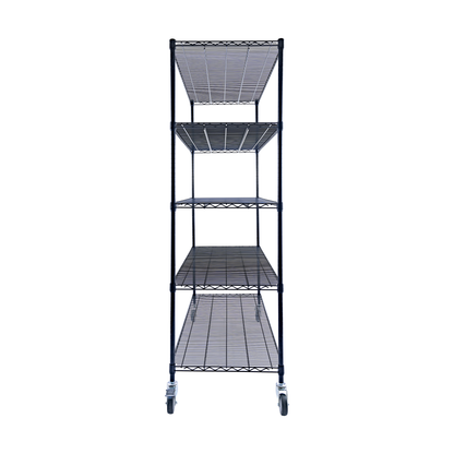 Utility Basics | Wire Shelving Rack | 5-Tier | 60 x 24 x 72 wire shelving | Black | Saferacks | Seville Classics | Utility shelving | Shelves shelf | Wire Shelving with Wheels | Wire Shelving