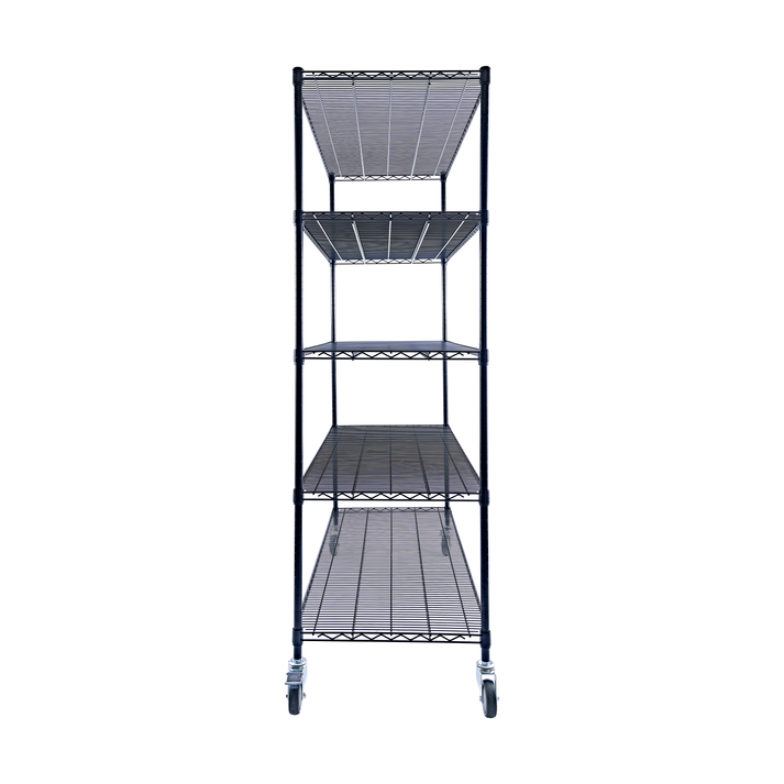 Utility Basics | Wire Shelving Rack | 5-Tier | 60 x 24 x 72 wire shelving | Black | Saferacks | Seville Classics | Utility shelving | Shelves shelf | Wire Shelving with Wheels | Wire Shelving
