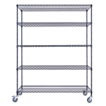 Utility Basics | Chrome Shelving on wheels | 60 x 18 x 72 | Utility shelving | Utility Shelves | Shelves shelf | Saferacks | Seville Classics | Wire Shelving | Wire Racks with Wheels