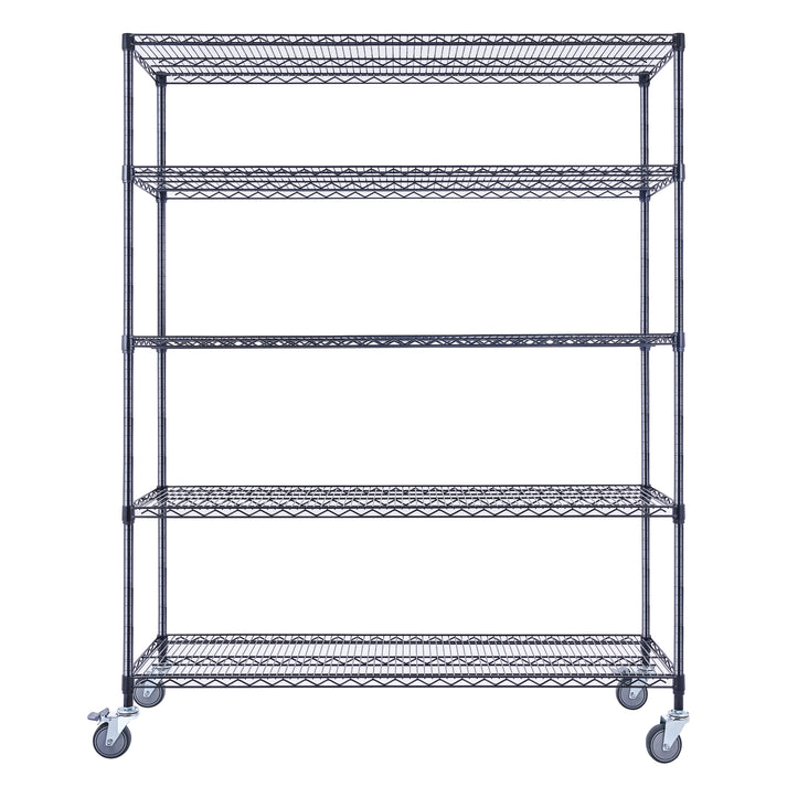 Utility Basics | Chrome Shelving on wheels | 60 x 18 x 72 | Utility shelving | Utility Shelves | Shelves shelf | Saferacks | Seville Classics | Wire Shelving | Wire Racks with Wheels